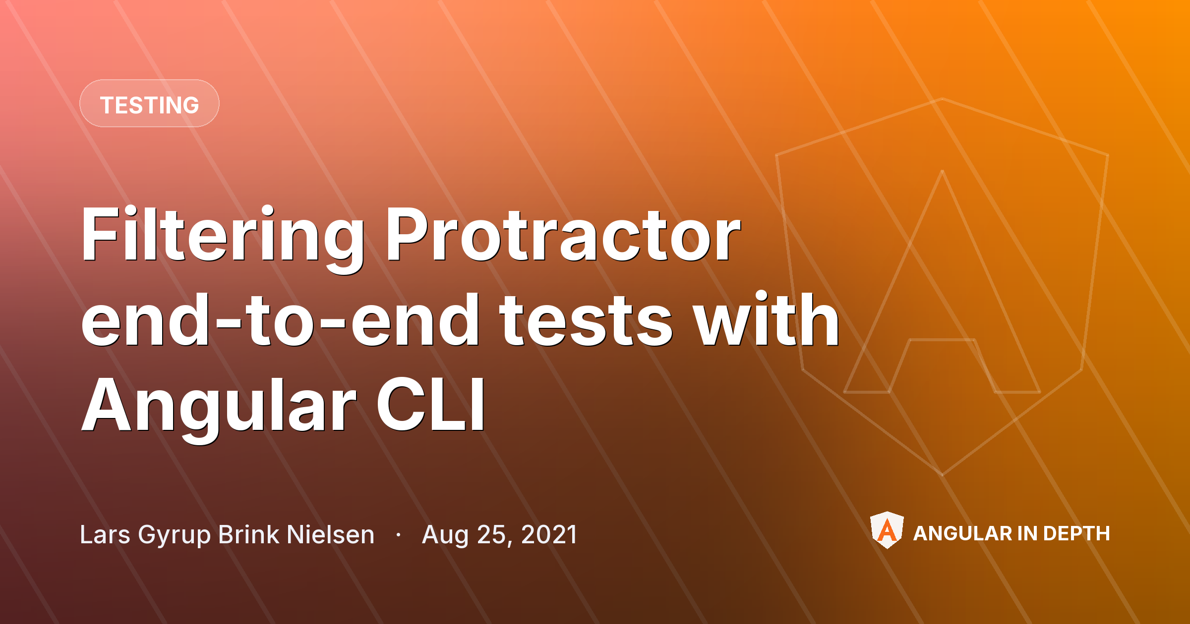 Filtering Protractor end-to-end tests with Angular CLI Filtering Protractor end-to-end tests with Angular CLI — Testing article by Lars Gyrup Brink Nielsen on Angular In Depth