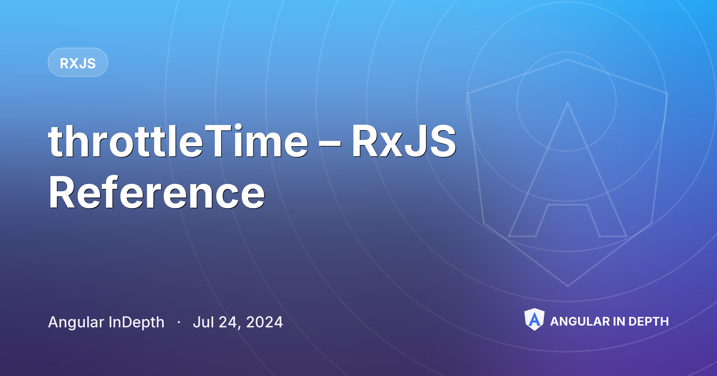 throttleTime – RxJS Reference — RxJS article by Angular InDepth on Angular In Depth