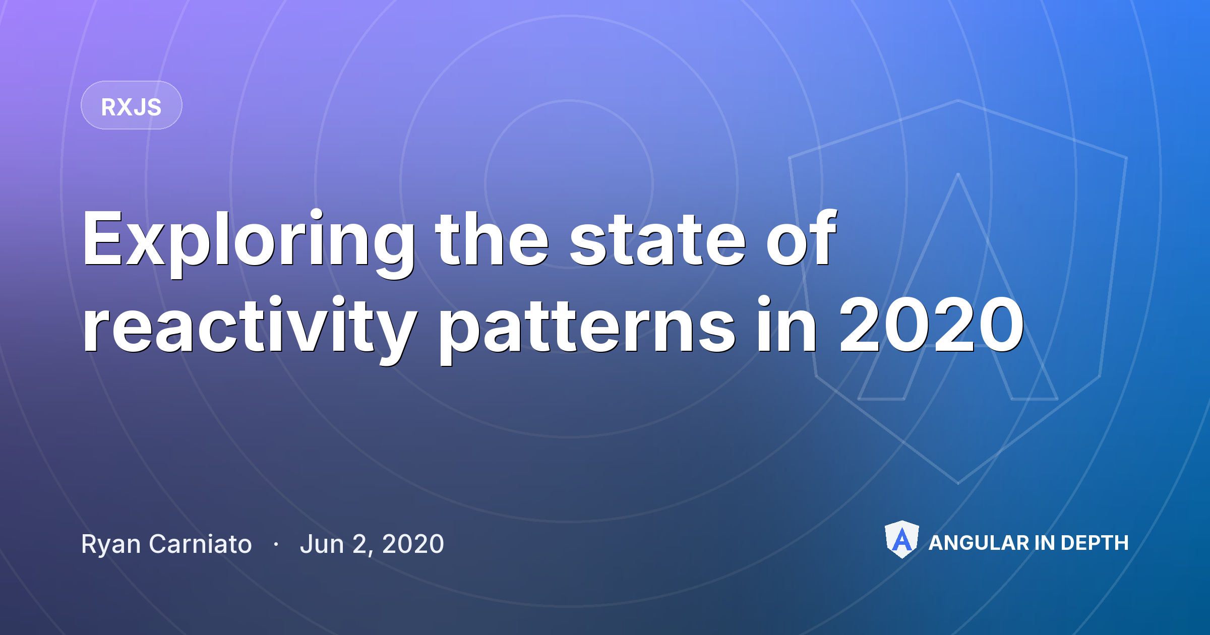 Exploring the state of reactivity patterns in 2020 Exploring the state of reactivity patterns in 2020 — RxJS article by Ryan Carniato on Angular In Depth