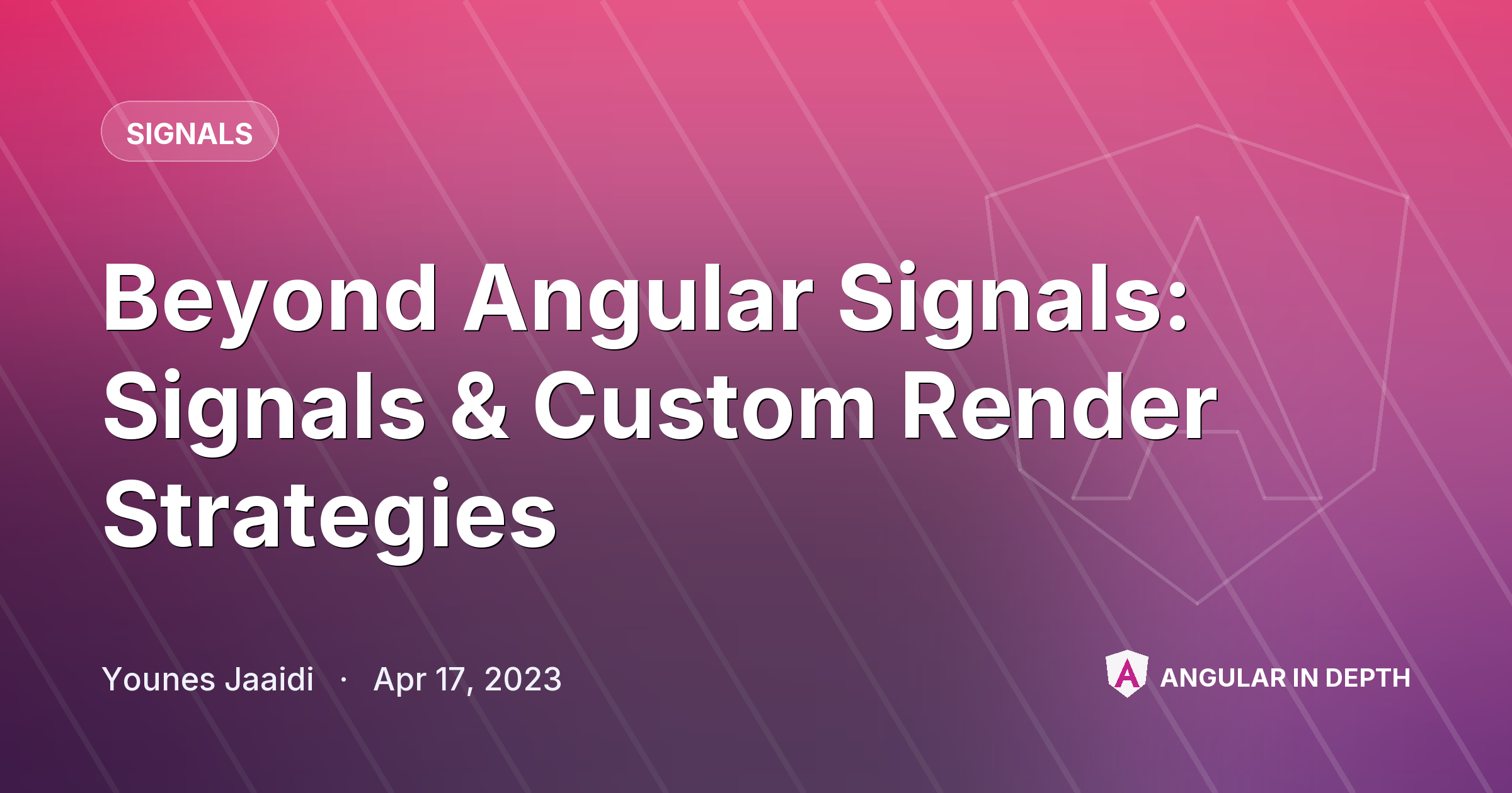 Beyond Angular Signals: Signals & Custom Render Strategies Beyond Angular Signals: Signals & Custom Render Strategies — Signals article by Younes Jaaidi on Angular In Depth