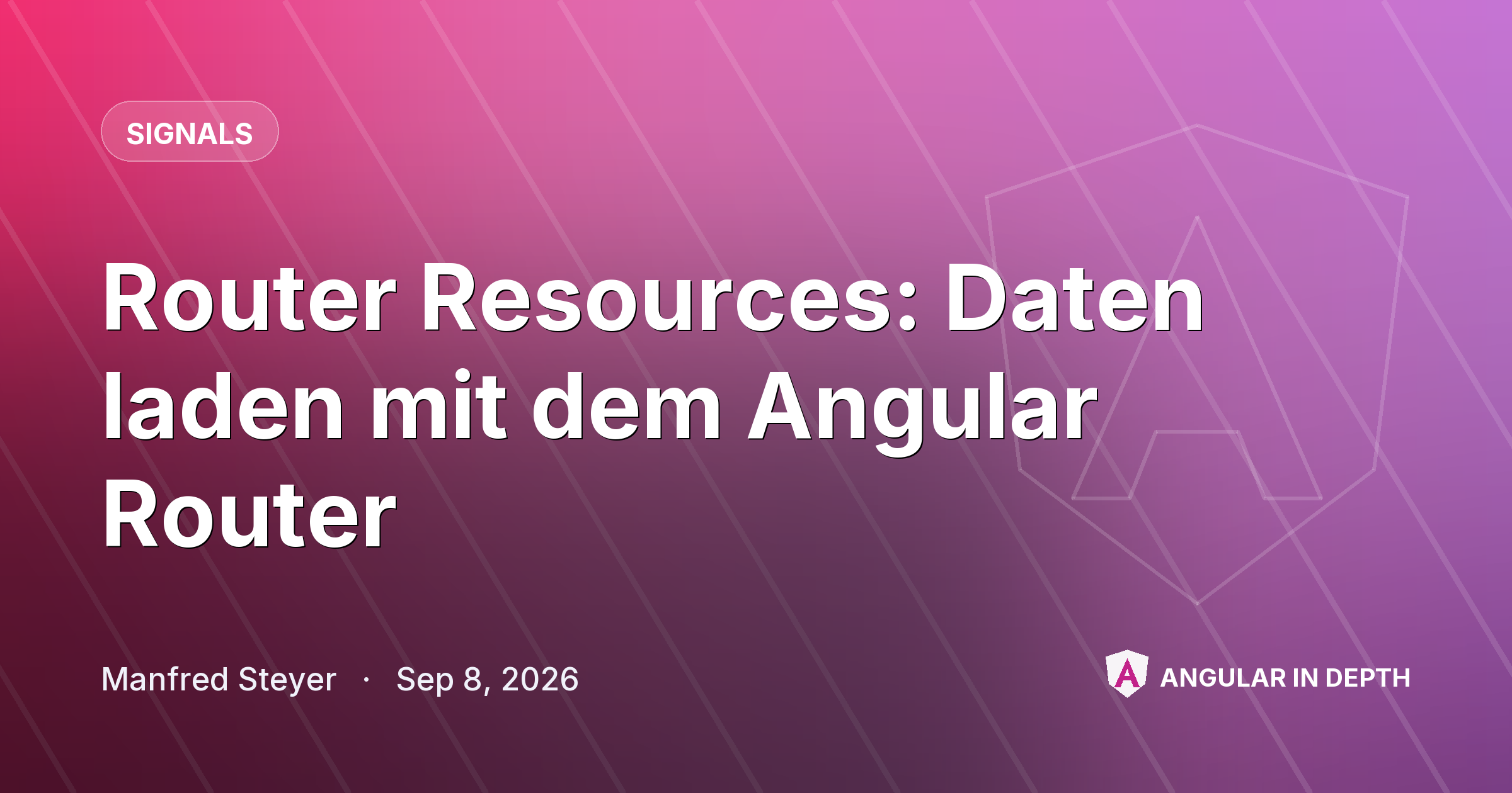 Router Resources: Daten laden mit dem Angular Router — Signals article by Manfred Steyer on Angular In Depth