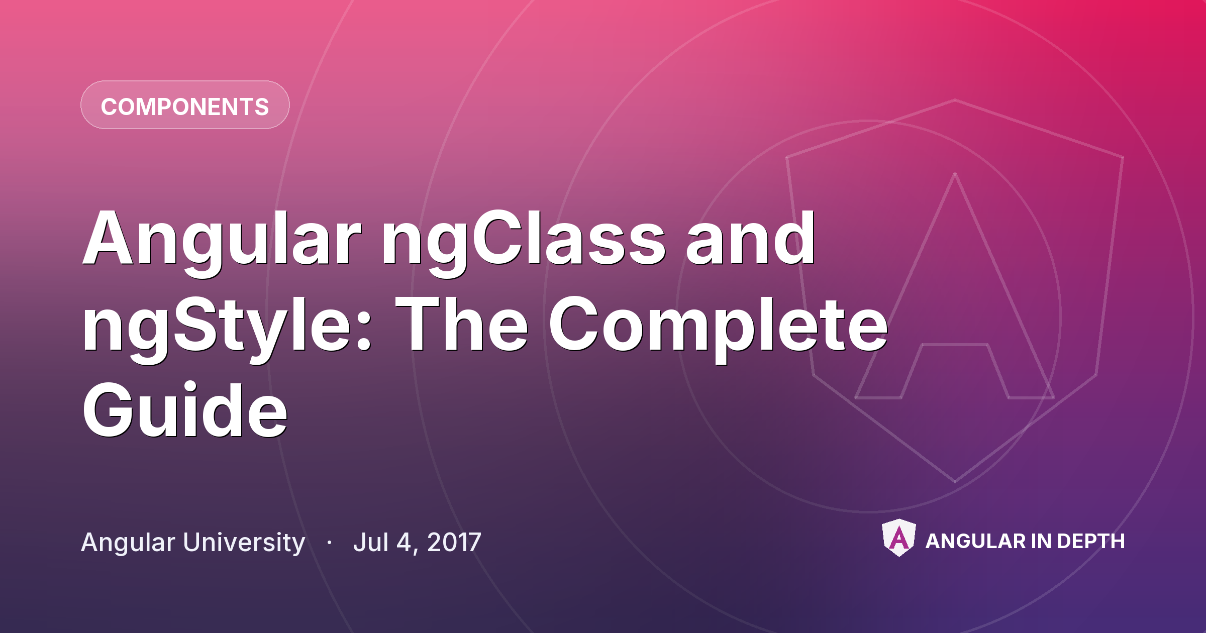 Angular ngClass and ngStyle: The Complete Guide — Components article by Angular University on Angular In Depth
