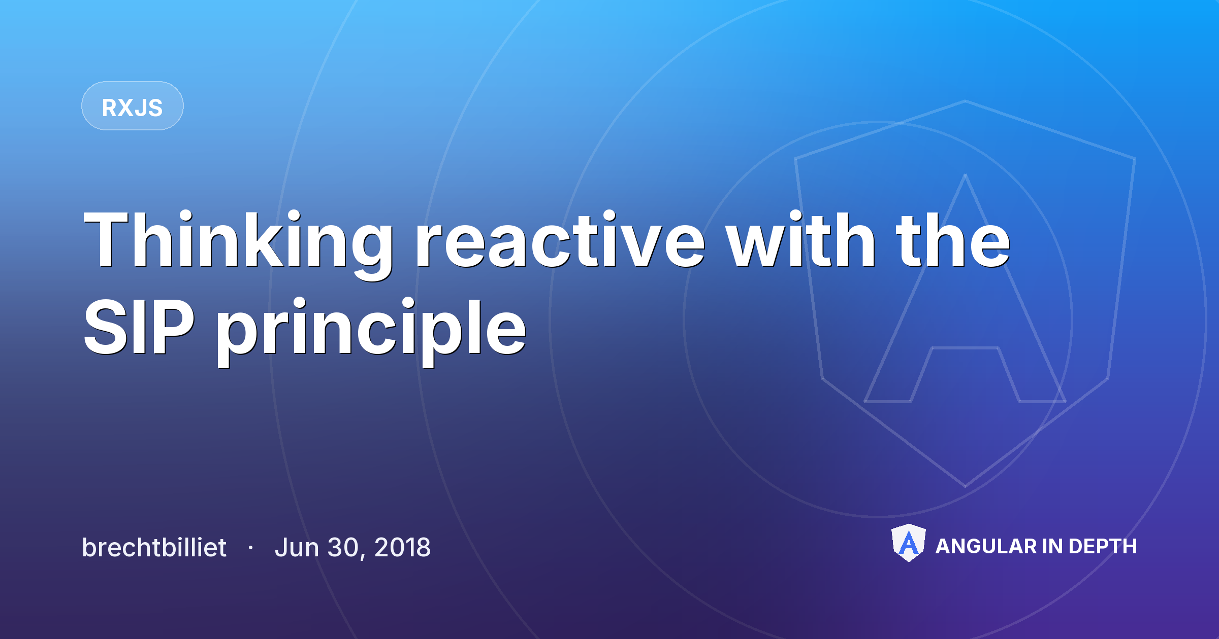 Thinking reactive with the SIP principle — RxJS article by brechtbilliet on Angular In Depth