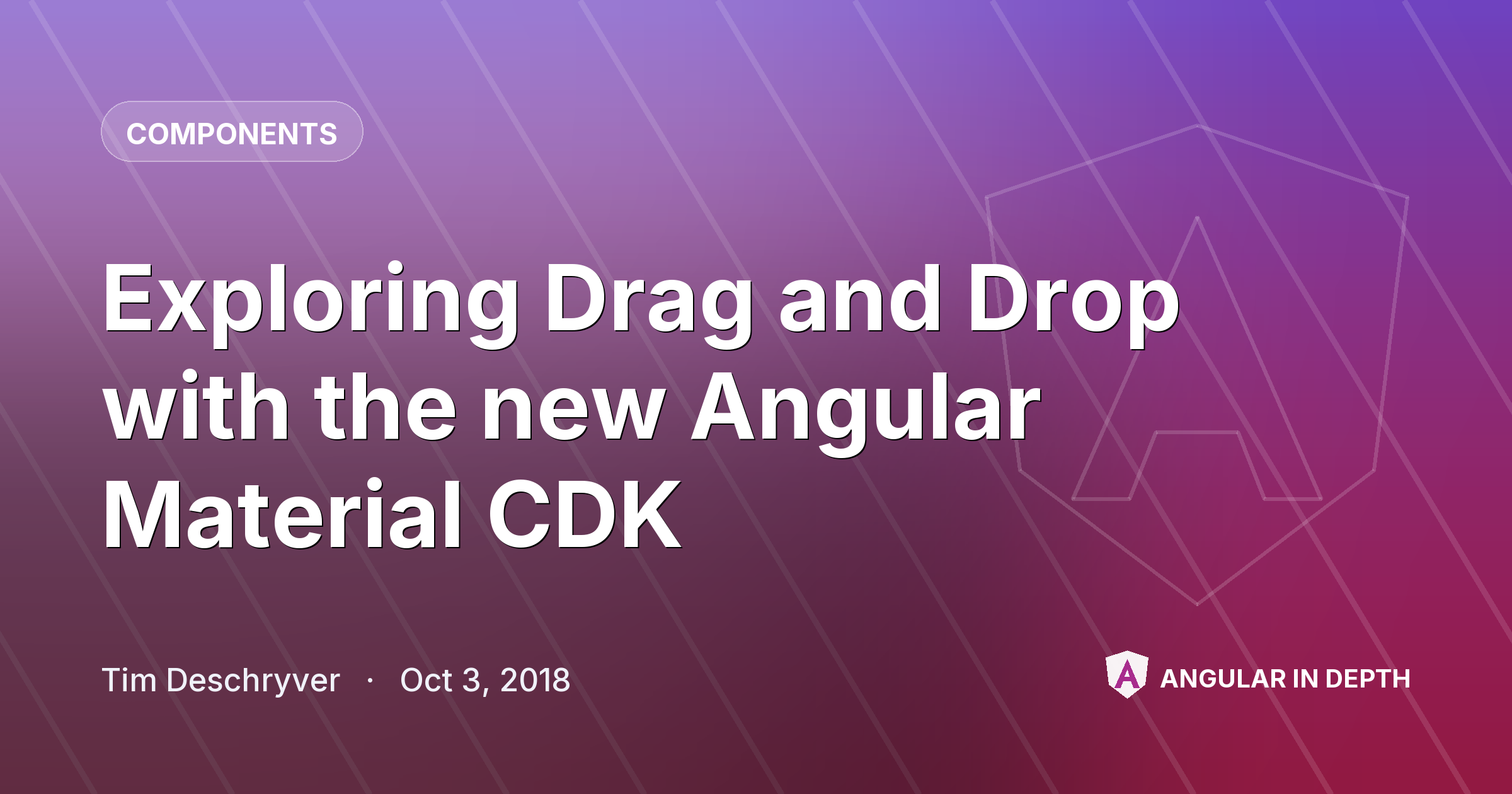 Exploring Drag and Drop with the new Angular Material CDK — Components article by Tim Deschryver on Angular In Depth