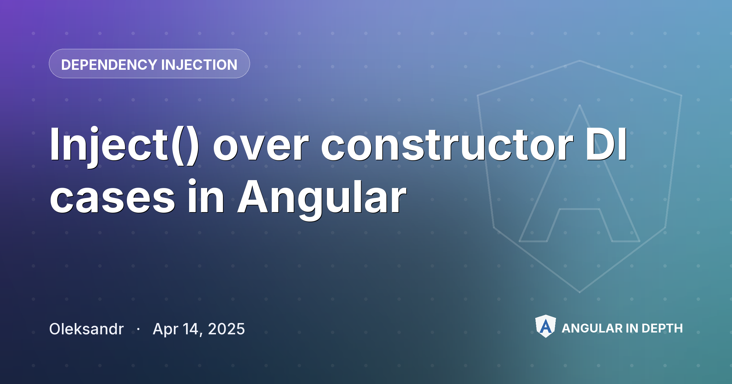 Inject() over constructor DI cases in Angular — Dependency Injection article by Oleksandr on Angular In Depth