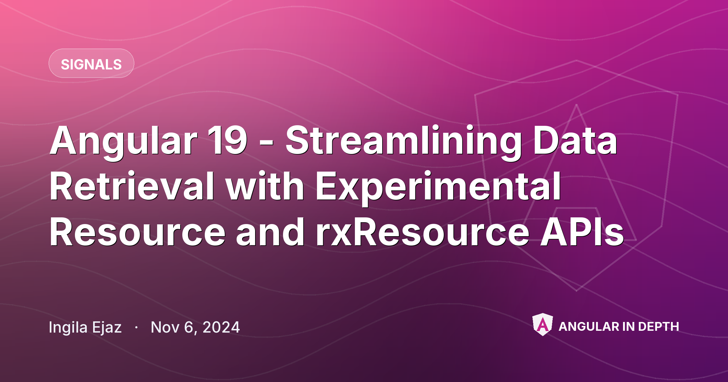 Angular 19 - Streamlining Data Retrieval with Experimental Resource and rxResource APIs Angular 19 - Streamlining Data Retrieval with Experimental Resource and rxResource APIs — Signals article by Ingila Ejaz on Angular In Depth