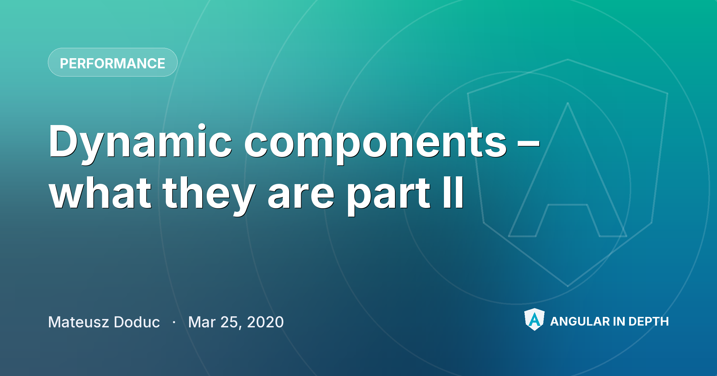Dynamic components – what they are part II — Performance article by Mateusz Doduc on Angular In Depth