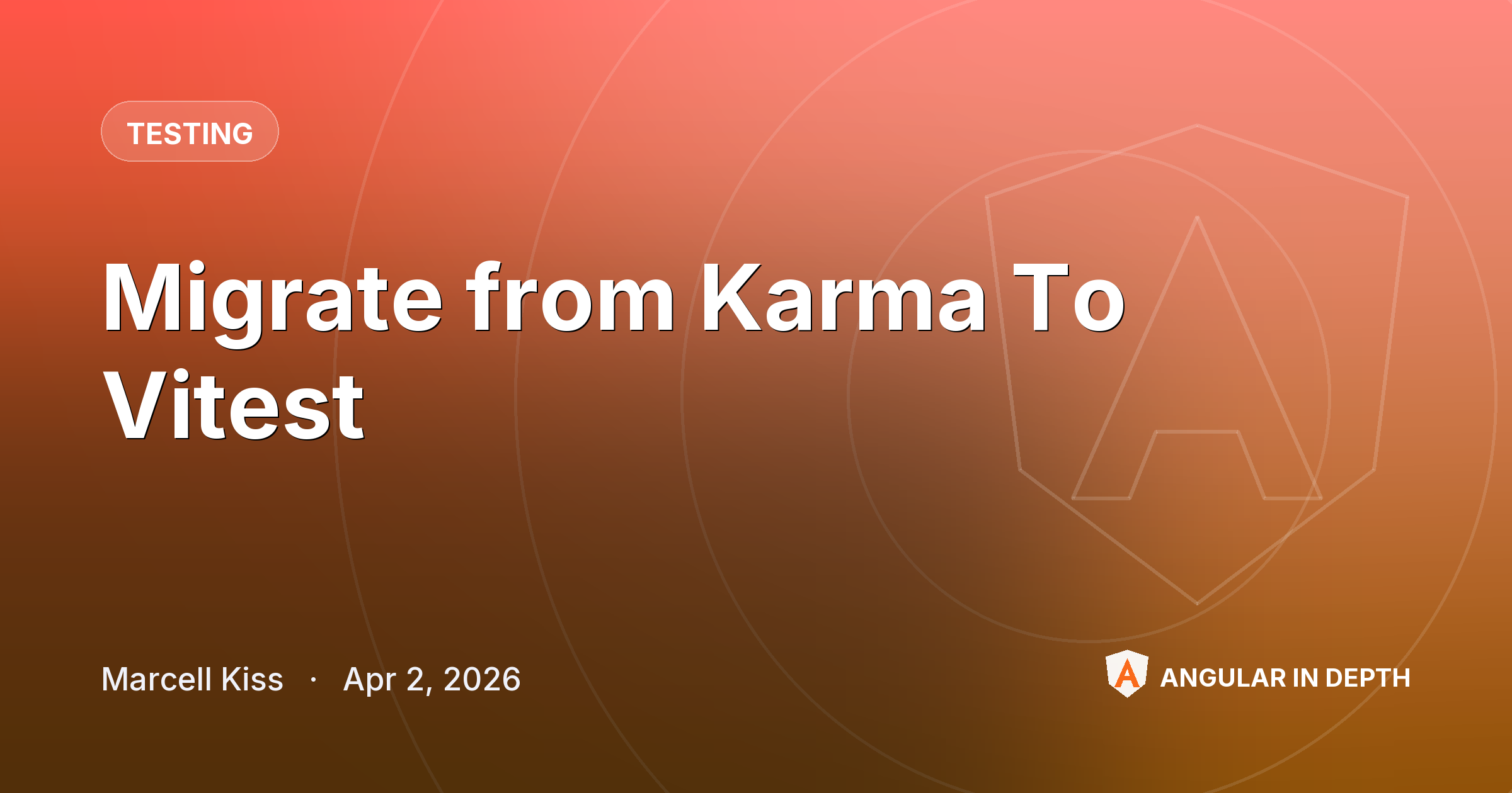 Migrate from Karma To Vitest — Testing article by Marcell Kiss on Angular In Depth