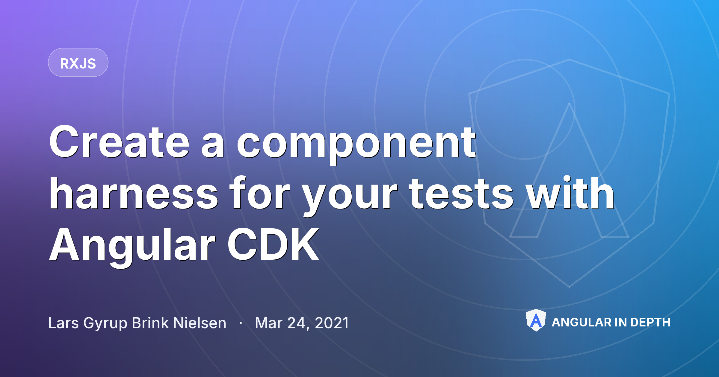Create a component harness for your tests with Angular CDK — RxJS article by Lars Gyrup Brink Nielsen on Angular In Depth
