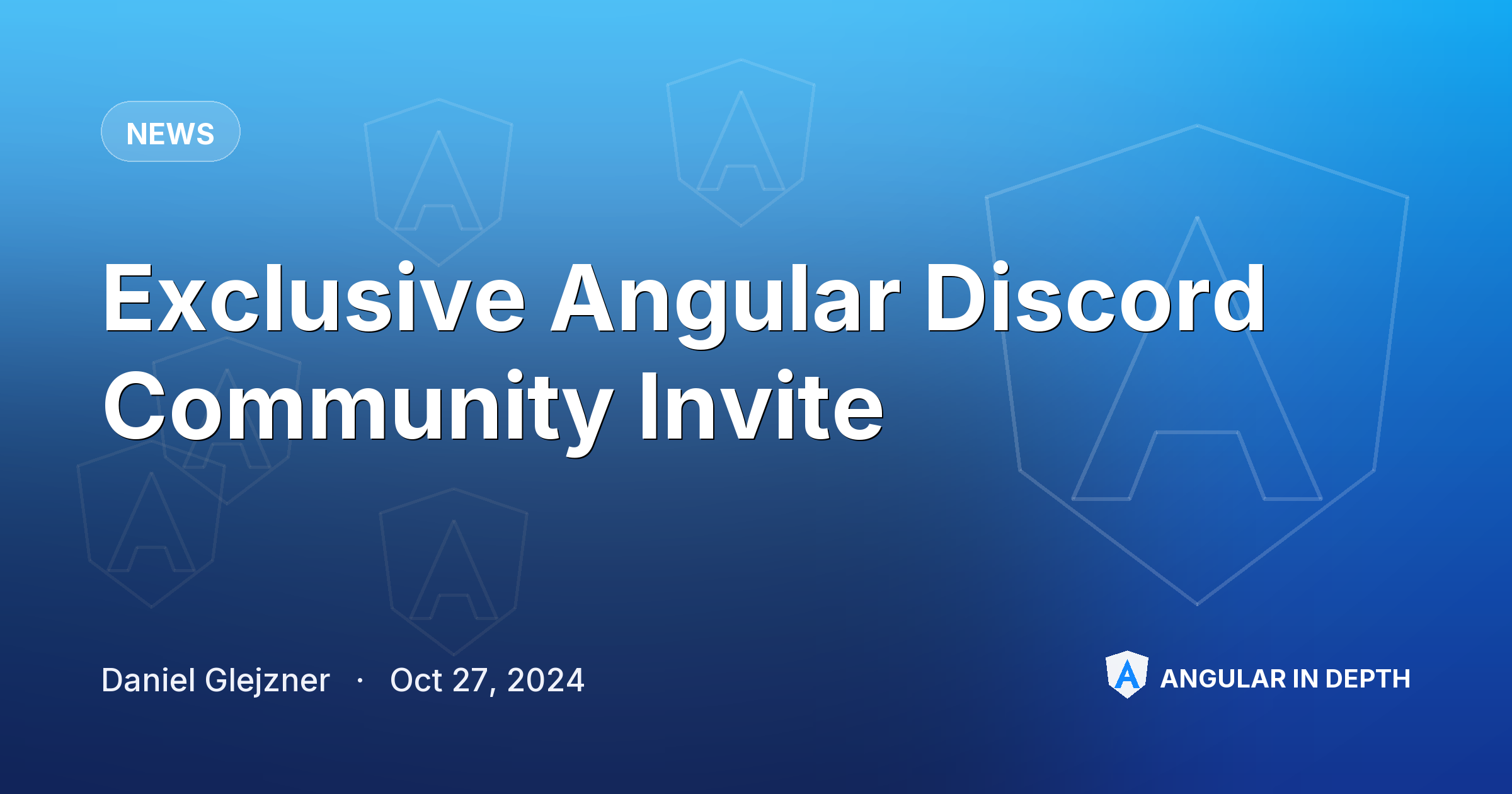 Exclusive Angular Discord Community Invite Exclusive Angular Discord Community Invite — News article by Daniel Glejzner on Angular In Depth