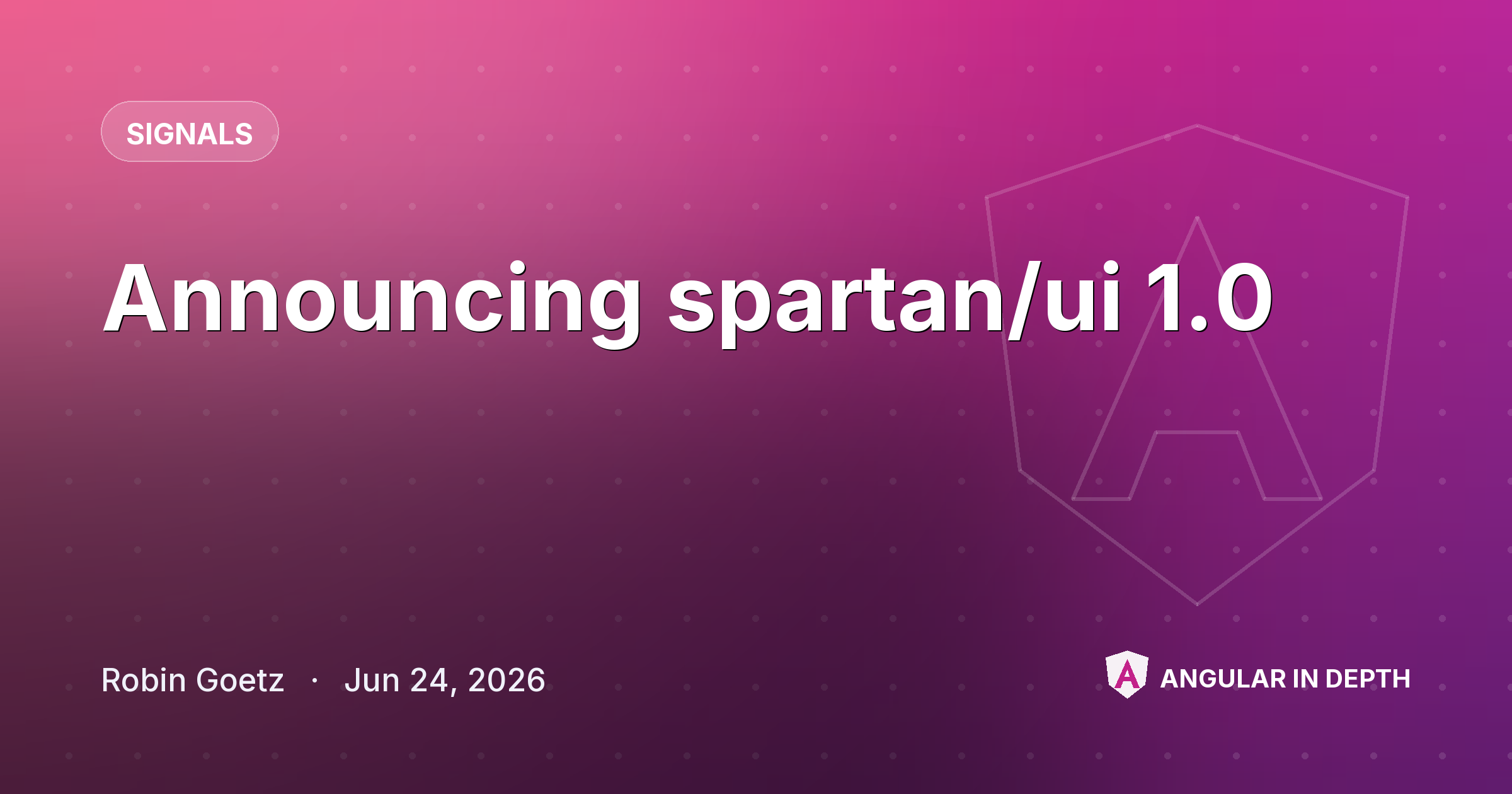 Announcing spartan/ui 1.0 Announcing spartan/ui 1.0 — Signals article by Robin Goetz on Angular In Depth