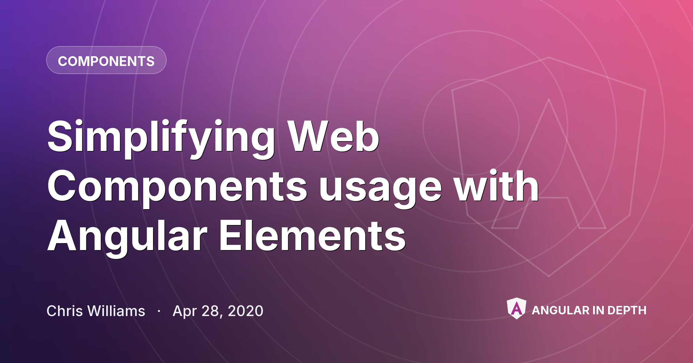 Simplifying Web Components usage with Angular Elements — Components article by Chris Williams on Angular In Depth