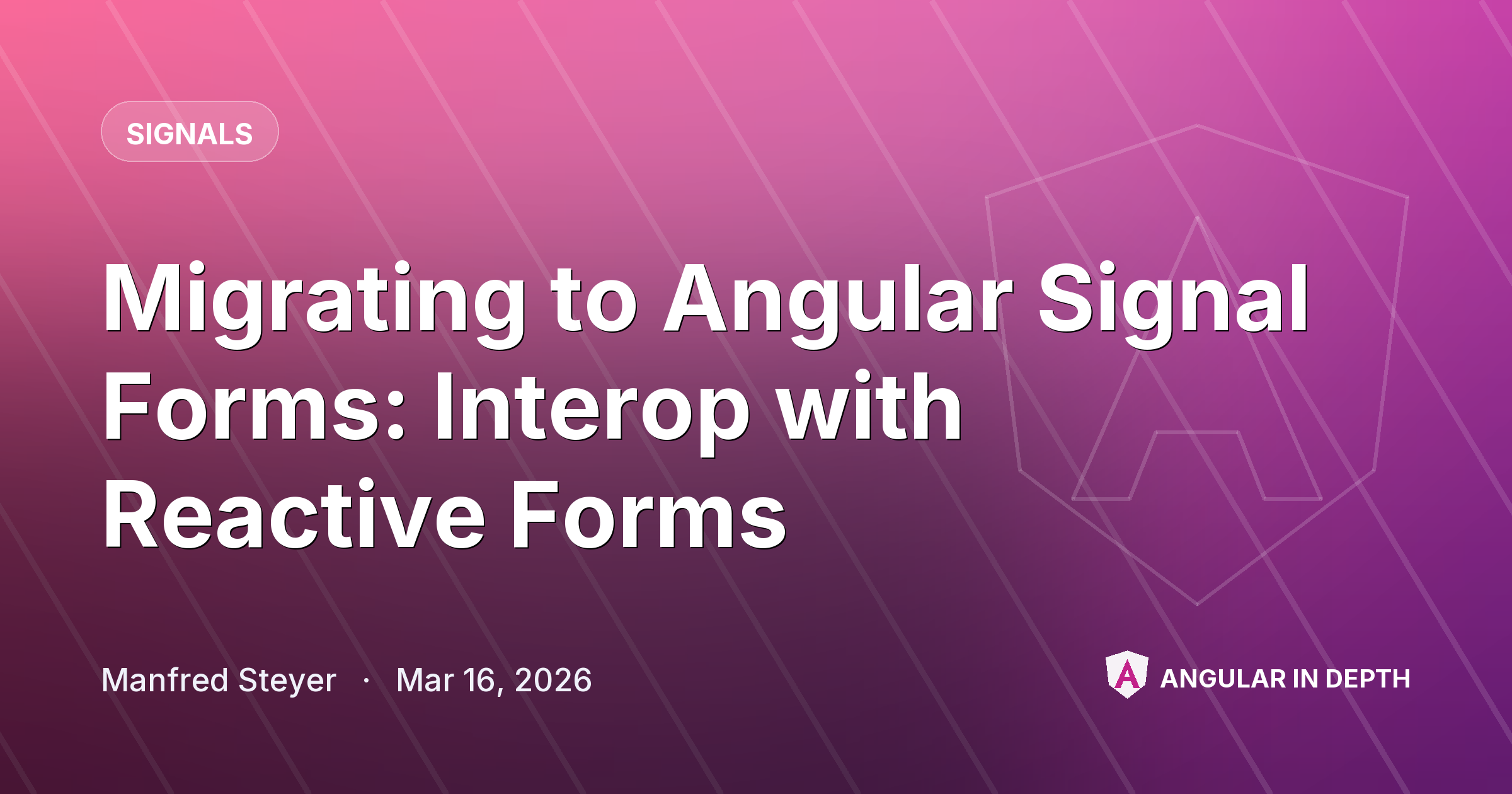 Migrating to Angular Signal Forms: Interop with Reactive Forms Migrating to Angular Signal Forms: Interop with Reactive Forms — Signals article by Manfred Steyer on Angular In Depth